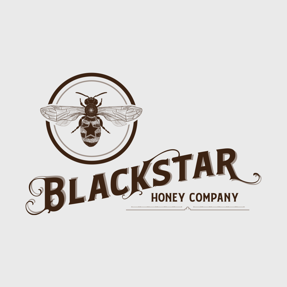 Blackstar Honey Company logo design