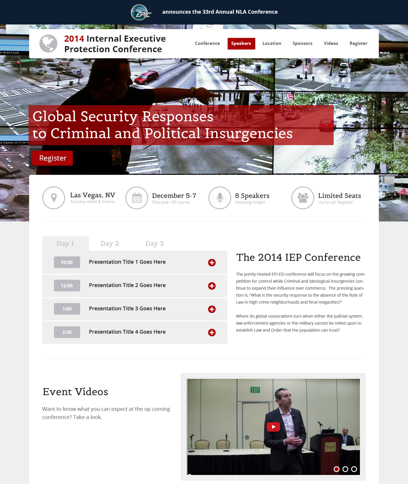 2014 IEP Conference site design