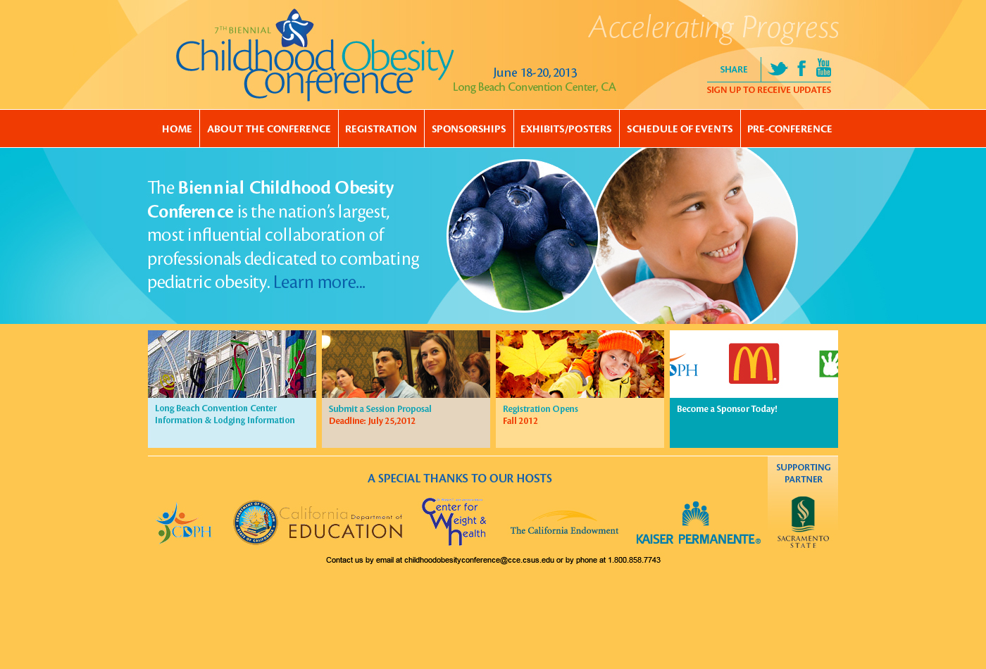 Childhood Obesity Conference site design
