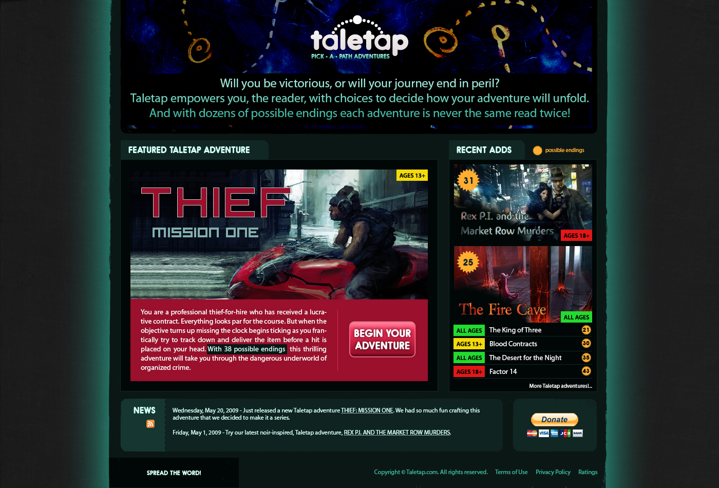 TaleTap site design