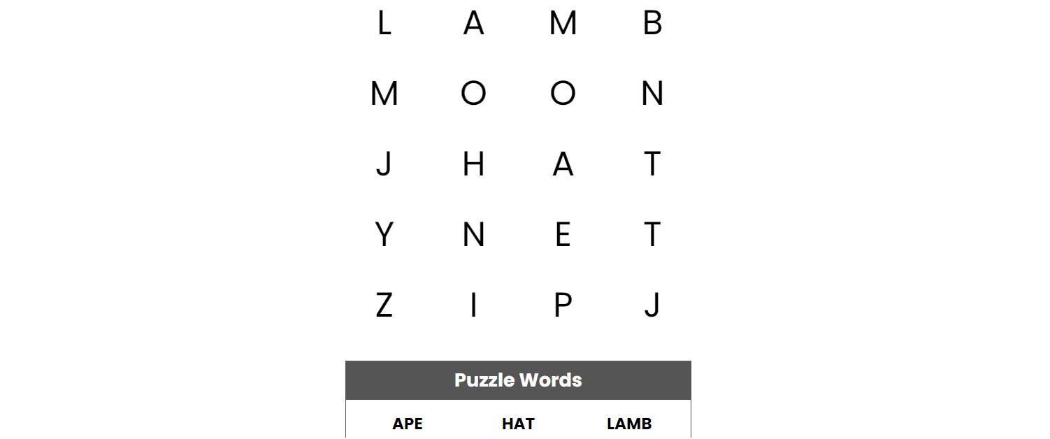 project image for word search puzzle